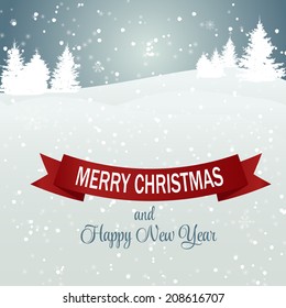 Christmas Snowflakes Background Vector Illustration 