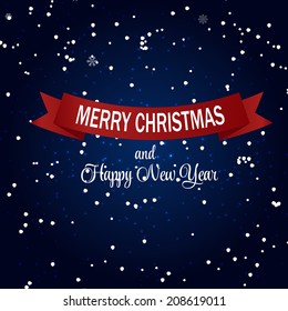 Christmas Snowflakes Background Vector Illustration 