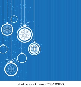 Christmas Snowflakes Background Vector Illustration 