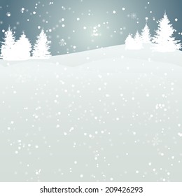 Christmas Snowflakes Background Vector Illustration 