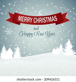 Christmas Snowflakes Background Vector Illustration 