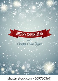 Christmas Snowflakes Background Vector Illustration 