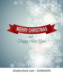 Christmas Snowflakes Background Vector Illustration 