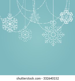 Christmas Snowflakes Background Vector Illustration EPS10