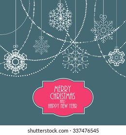 Christmas Snowflakes Background Vector Illustration EPS10