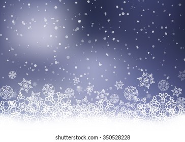Christmas snowflakes background. Vector illustration.