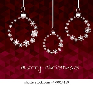 Christmas snowflakes background vector illustration