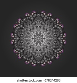 Christmas Snowflakes Background. Vector illustration. Vector christmas abstract colorful background with cute snowflake. Pattern of snowflakes. Cute Pattern.