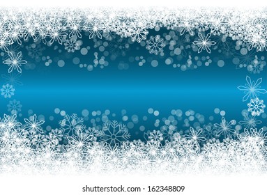 Christmas snowflakes background.center space