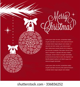 Christmas Snowflakes Balls Composition