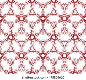 Christmas snowflakes. beautiful Christmas pattern. vector illustration. red gradient.