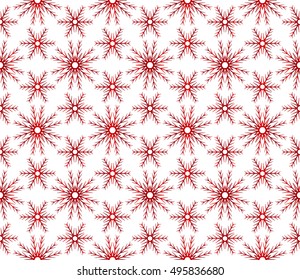 Christmas snowflakes. beautiful Christmas pattern. vector illustration. red gradient.