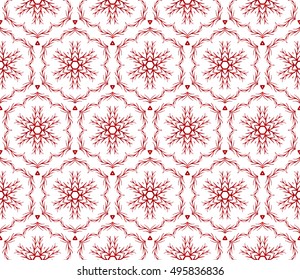 Christmas snowflakes. beautiful Christmas pattern. vector illustration. red gradient.