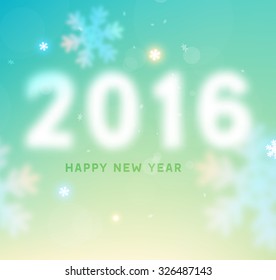 Christmas Snowflakes Blurred Background, 2016, vector