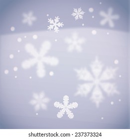 Christmas Snowflakes Blurred Background