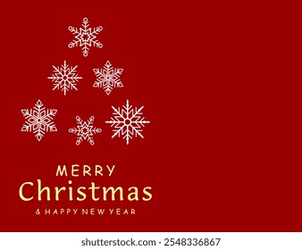 Christmas snowflakes with burgundy background