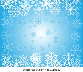 Christmas Snowflakes Card vector image