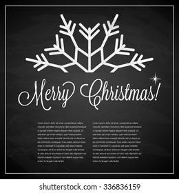 Christmas Snowflakes Chalkboard Composition