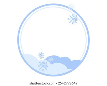 Navidades Copos de nieve Fondo de marco de nube