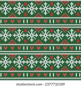 Christmas snowflakes continuous pattern background vector illustration
