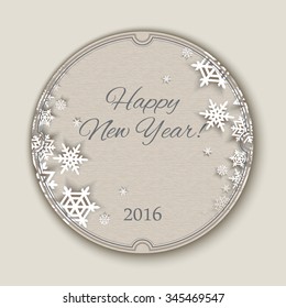 Christmas snowflakes. Creative Greeting Card. Vector background