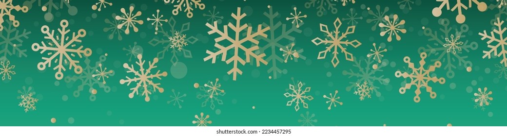 Christmas snowflakes. Design of a banner. Vector illustration