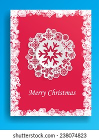 Christmas Snowflakes Design for Flyer, Invitation Card, Brochure, Poster , Banner or Layout . 