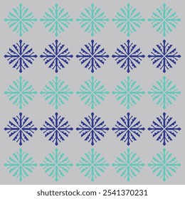 Christmas Snowflakes Design Pattern Texture Wallart