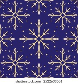 Christmas snowflakes element seamless pattern background design