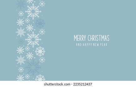 fondo de adornos de elementos de copos de nieve de Navidad