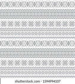 Christmas Snowflakes Fair Isle Seamless Pattern for website resources, graphics, print designs, fashion textiles, knitwear and etc.
