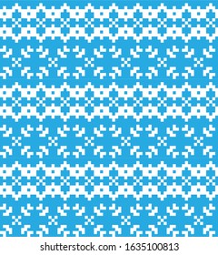 Christmas Snowflakes Fair Isle Seamless Pattern for website resources, graphics, print designs, fashion textiles, knitwear and etc.