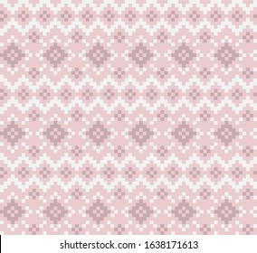 Christmas Snowflakes Fair Isle Seamless Pattern for website resources, graphics, print designs, fashion textiles, knitwear and etc.