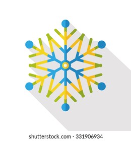 Christmas snowflakes flat icon