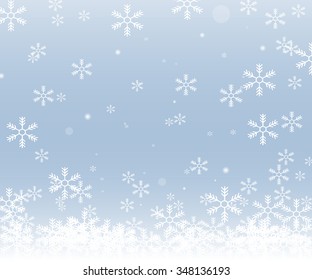 Christmas snowflakes isolated on blue background. Eps 10. Vector illustration