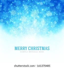 Christmas snowflakes light background. Vector illustration Eps 10. Greeting card or invitation.