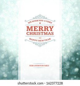 Christmas snowflakes light background. Vector illustration Eps 10. Greeting card or invitation. 