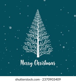 Christmas Snowflakes on Background. Merry Christmas background vector. Christmas card. Christmas greetings card vector.