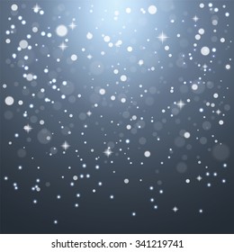 Christmas snowflakes on a gray background. Vector illustration.