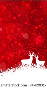 Christmas with snowflakes on a red background.