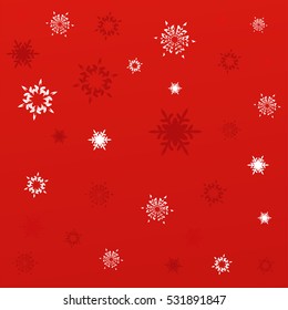 Christmas snowflakes on red background,vector illustration