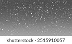 Christmas snowflakes on a transparent background. Snow flakes, snow background. Heavy snowfall, snowflakes in different shapes and forms.