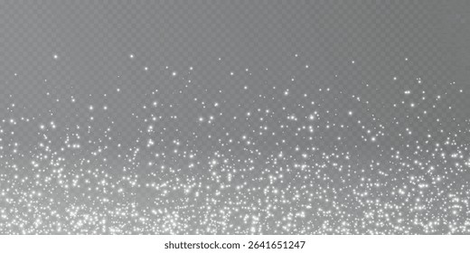 Christmas snowflakes on a transparent background. Snow flakes, snow background. Heavy snowfall, snowflakes in different shapes and forms.