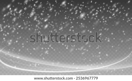 Christmas snowflakes on a transparent background. Snow flakes, snow background. Snow flakes, snow background. heavy snowfall, snowflakes in different shapes and forms.