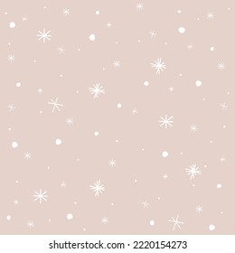 Patrón de copos de nieve navideños, tarjeta de saludo.