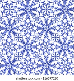 Christmas snowflakes pattern on white background
