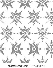 Christmas snowflakes. raster copy seamless illustration. Light gray floral ornamental designs. Set of seamless patterns for textile and wallpapers