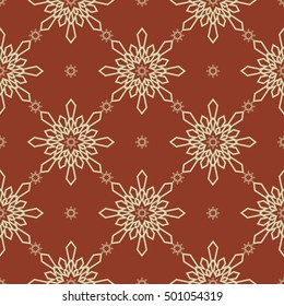 Christmas snowflakes seamless background.