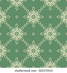 Christmas snowflakes seamless background. 
