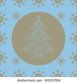 Christmas snowflakes seamless background. 